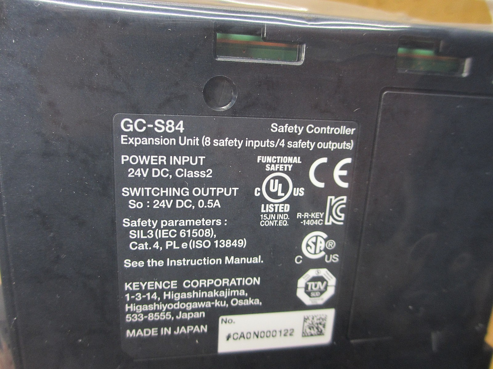 Keyence GC-S84 *NEW* Safety Input Output Unit Controller *USA SELLER*