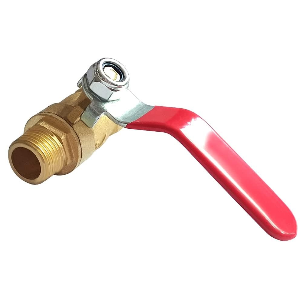 Brass 3/8 Inch NPT Female x 3/8 Inch NPT Male Ball Valve AntiRust 2 PCS