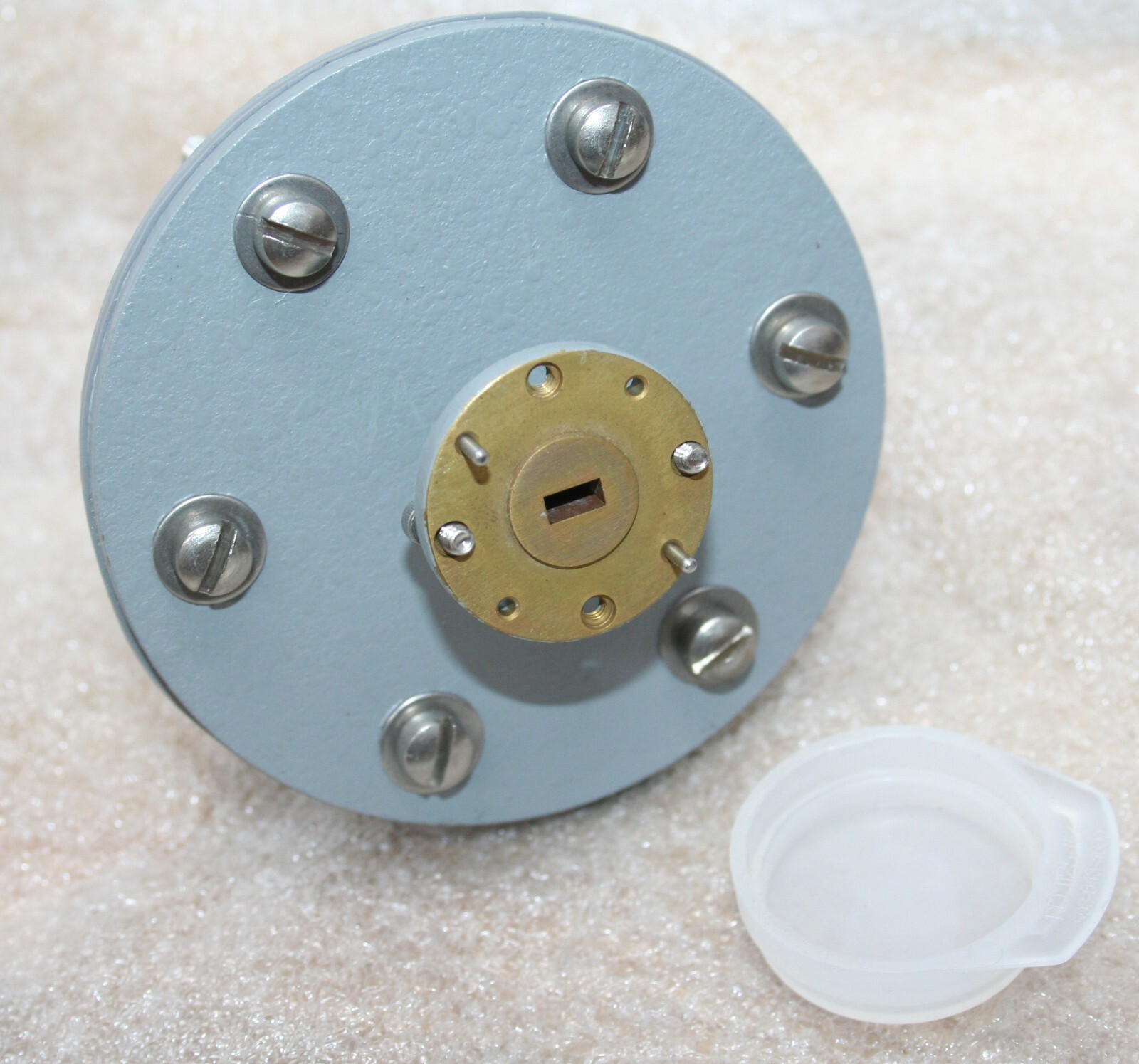 New NOS Waveline 1168 Bulkhead Flange Unit WR-22 33.0-50.0 GHz Waveguide