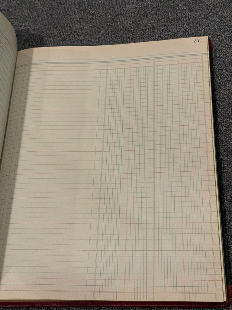 National Columnar Book No. 2782 End Bound Ledger Book Eye-Ease