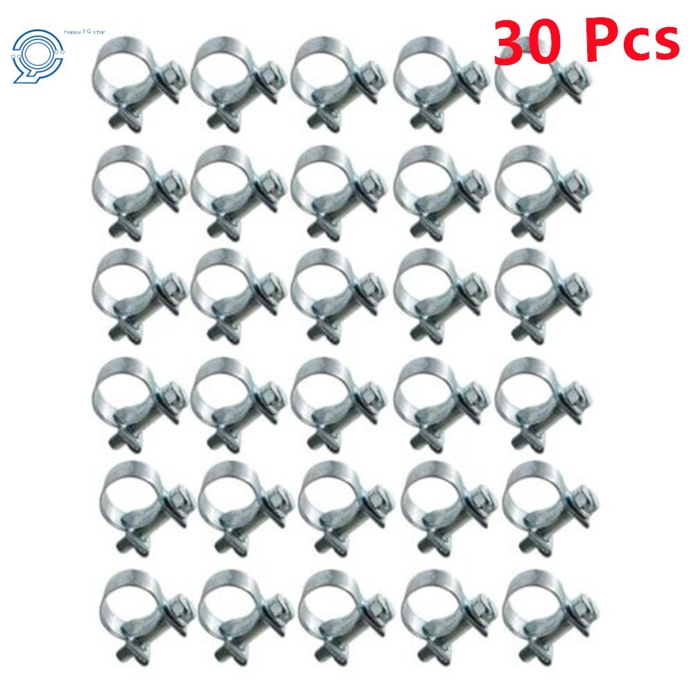 High Quality 1/4 Inch Fuel Injection Hose Clamp / Auto Fuel Clamps 30 Pack