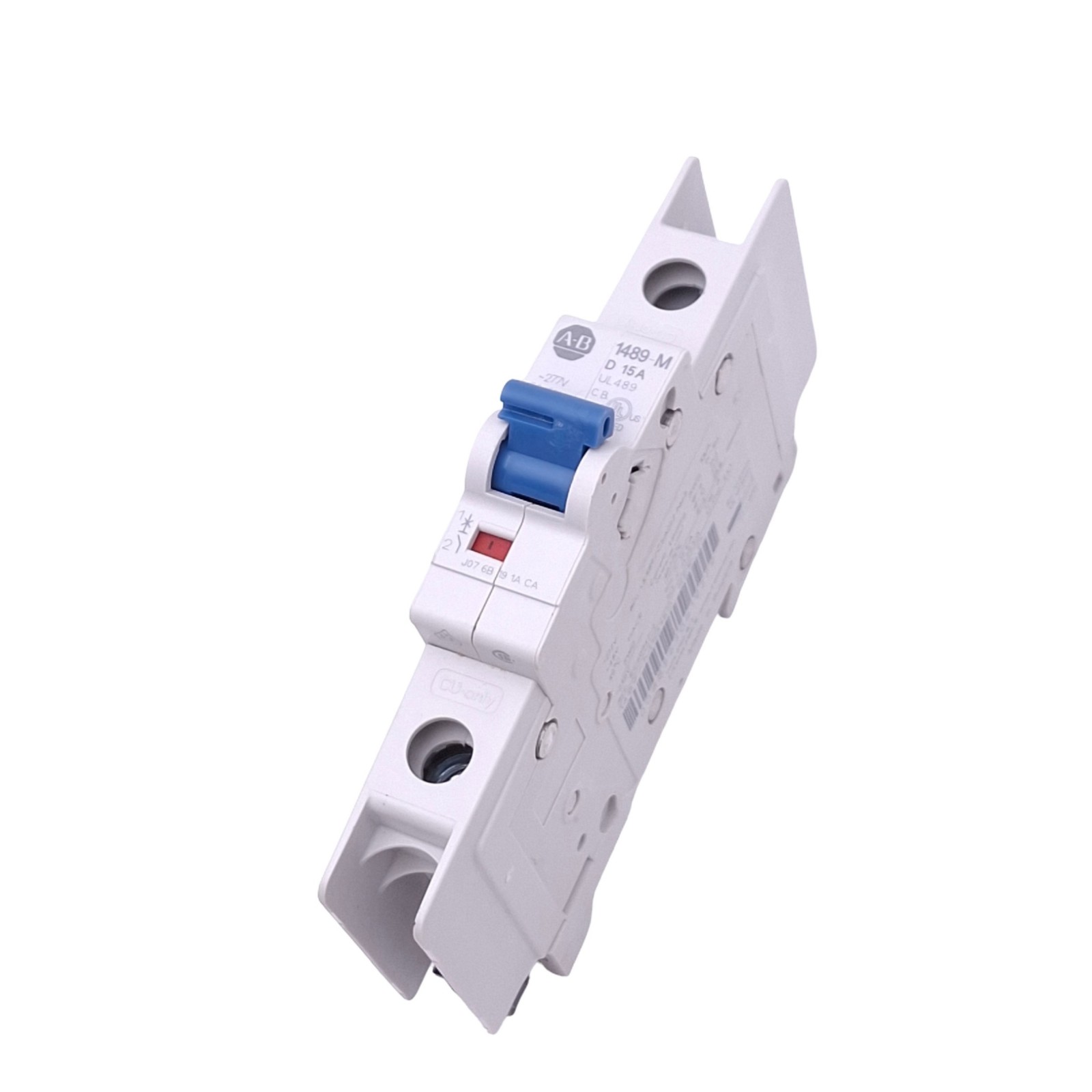 Allen Bradley 1489-M1D150 Circuit Breaker, 1-Pole 15A, 277VAC Max, DIN Rail
