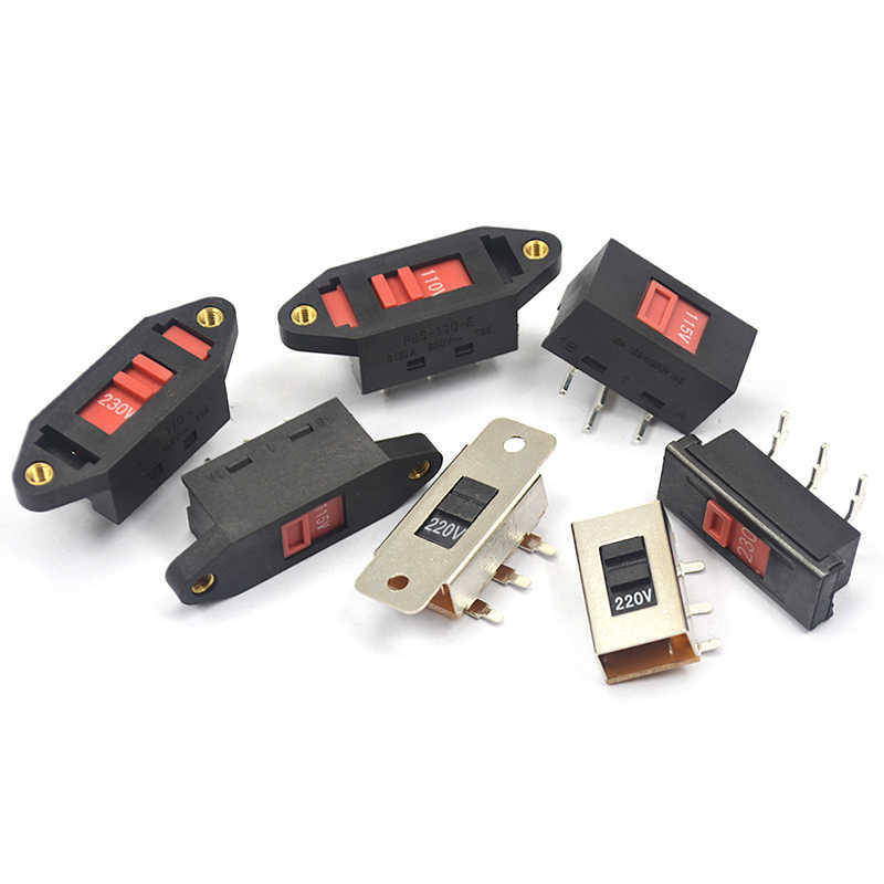 Voltage Selector Slide Switch AC 110V-220V / 115V-220V / 115V-230V 3 Pin 6 Pin