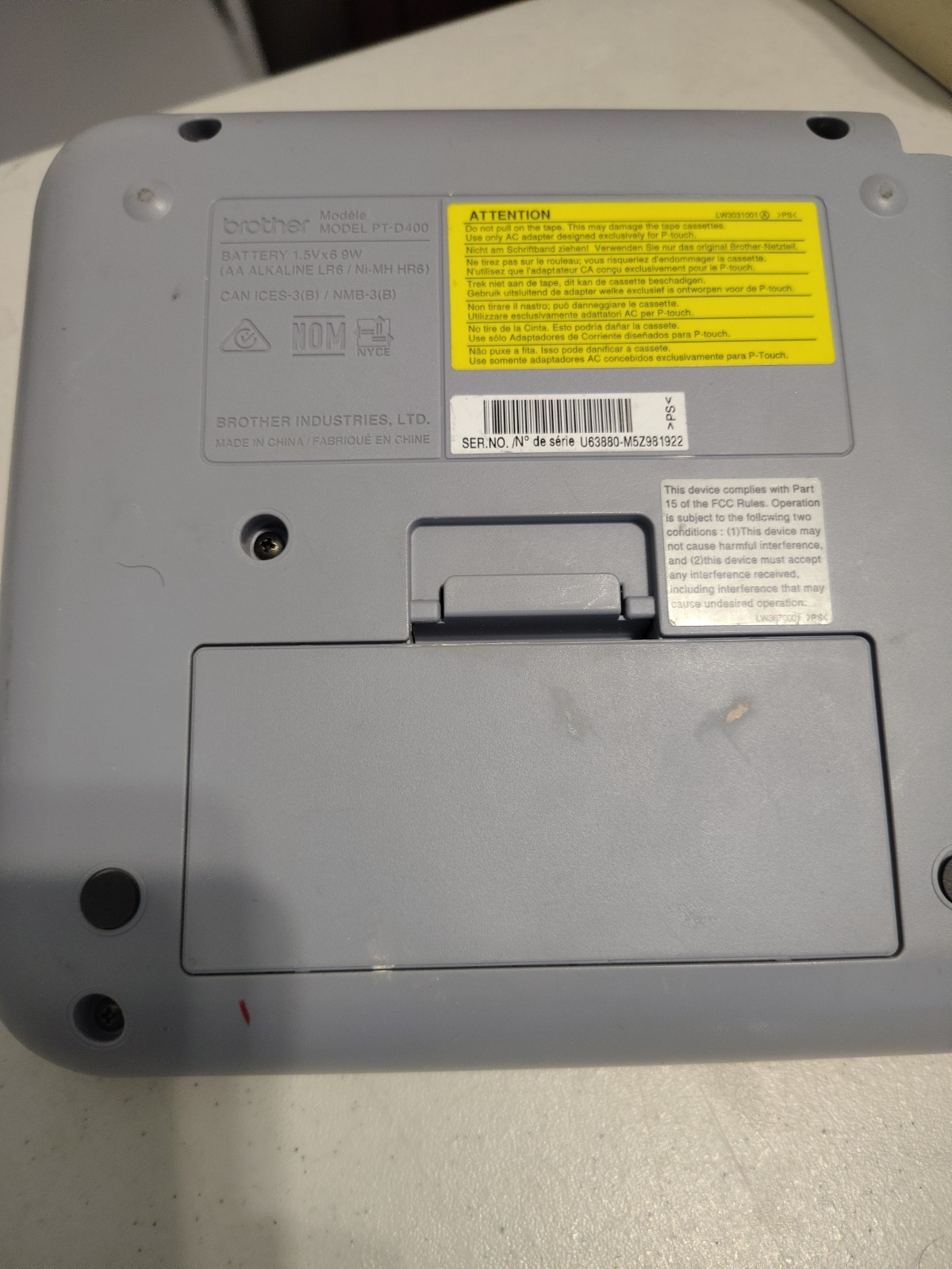 Brother P-Touch Electronic Labeling System PT-D400 W/ AC Adapter & 2 Refills