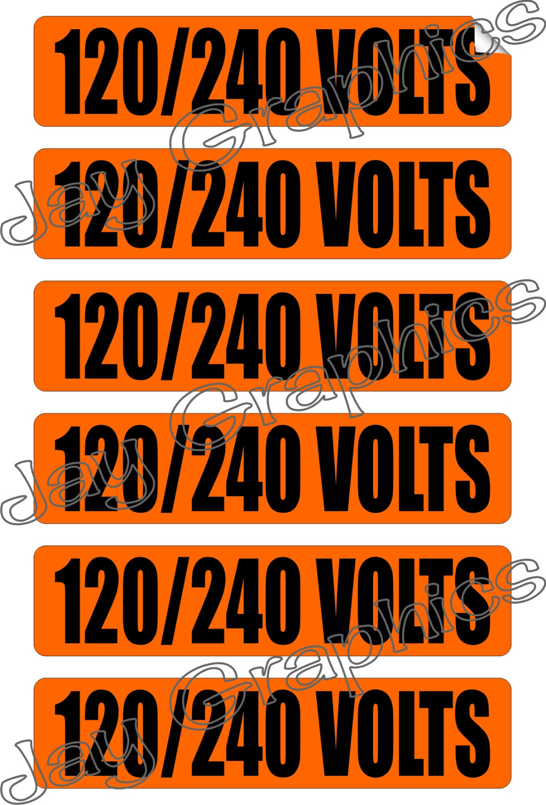 120-240 Volts Voltage & Conduit Markers | Stickers | Decals | Labels Electrical