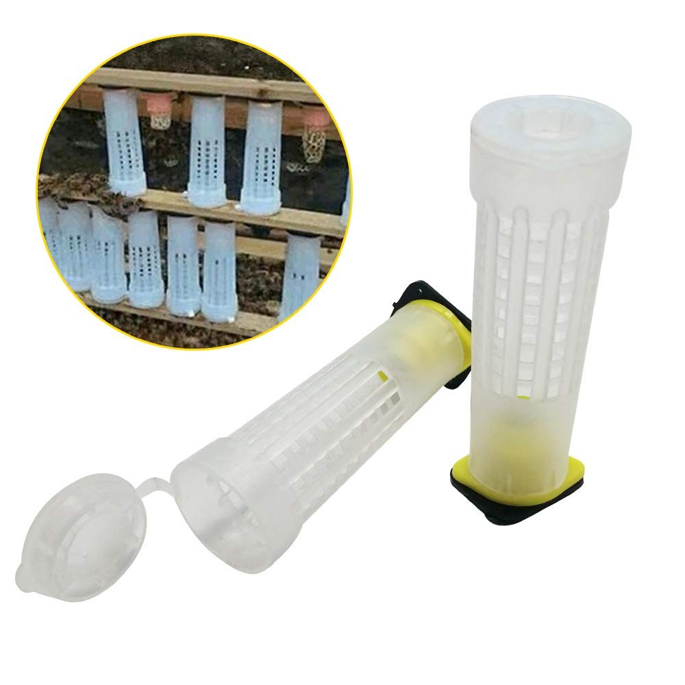 20 PCS Queen Bee Roller Cage Holder Fixture Beekeeping Rearing Cup Kit Tool