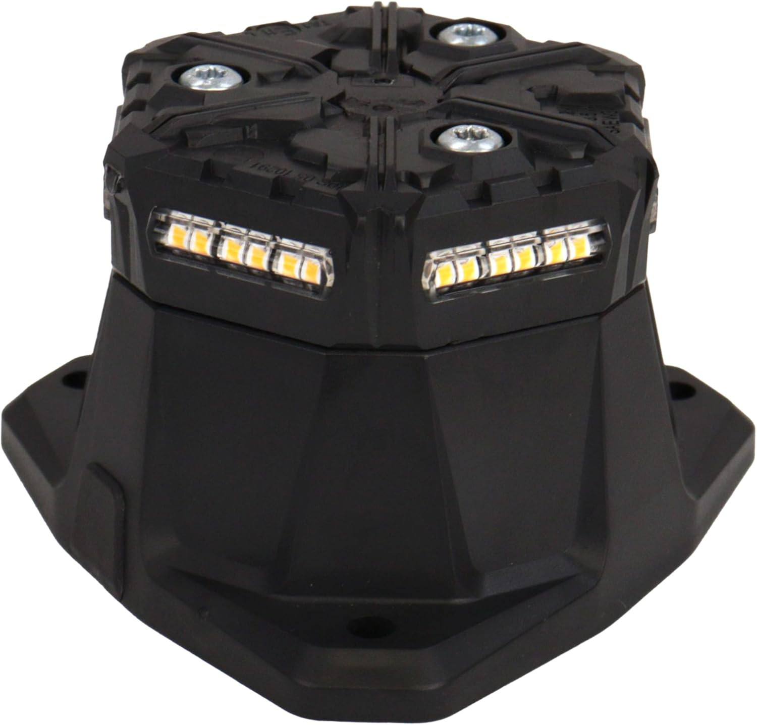 Microbright Amber LED Beacon, Class 1, 12V DC, Screw Mount, 8 Inch Cable