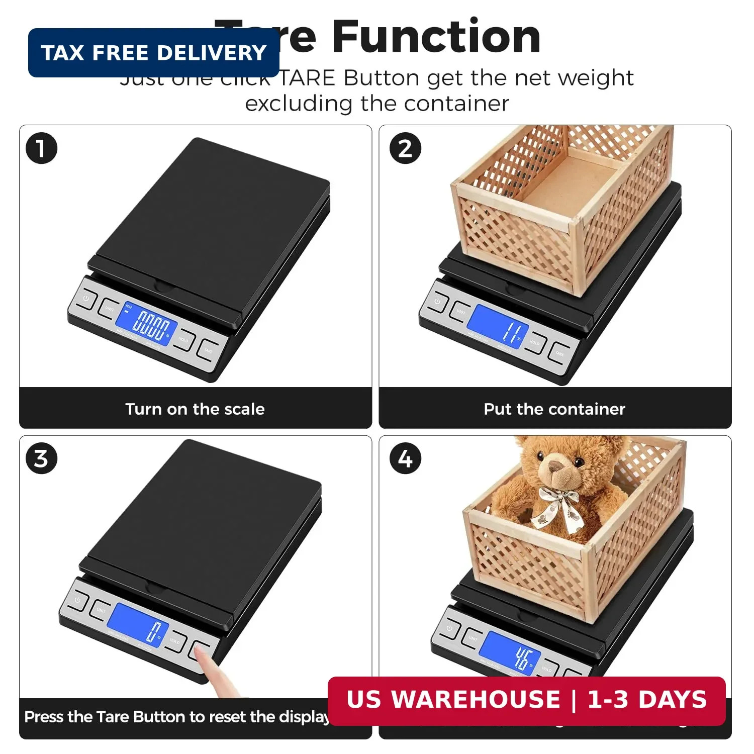 TIPRE Shipping Scale,High Accuracy 0.1oz,Digital Postal Scale,Mail Scale Featuri