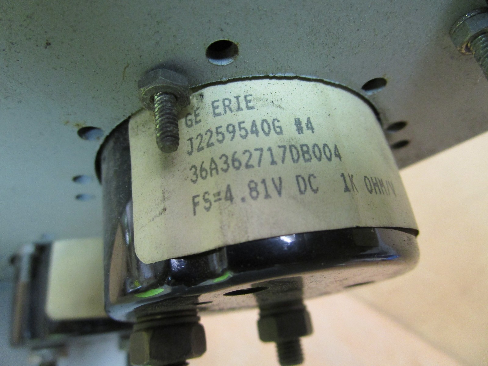 GE Erie 0-100 %Field Amps FS=4.81VDC 1 KOhm/V 200-0-200 %Load Gauge Assy 51592LR