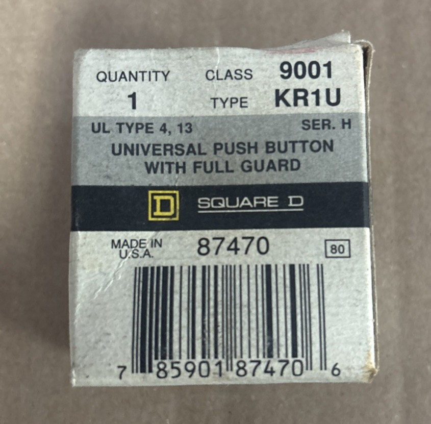Square D 9001 KR1U Universal Push Button with Full Guard