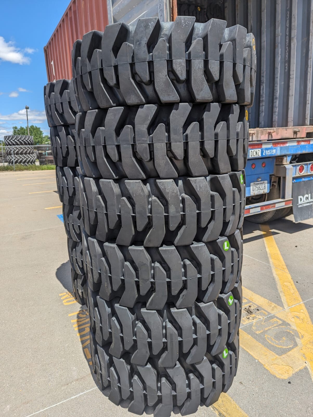 33×12-20 (12×16.5) Solid Skid Steer Tires (Set of 4 – 2 Left Mount & 2 Right)