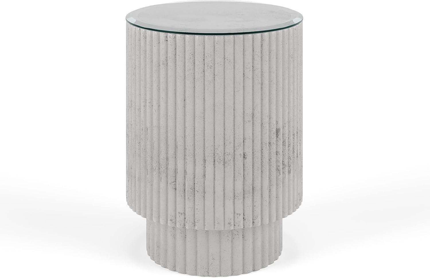 The Better Bevel 12″ Round Tempered Glass Table Top, Beveled Edge
