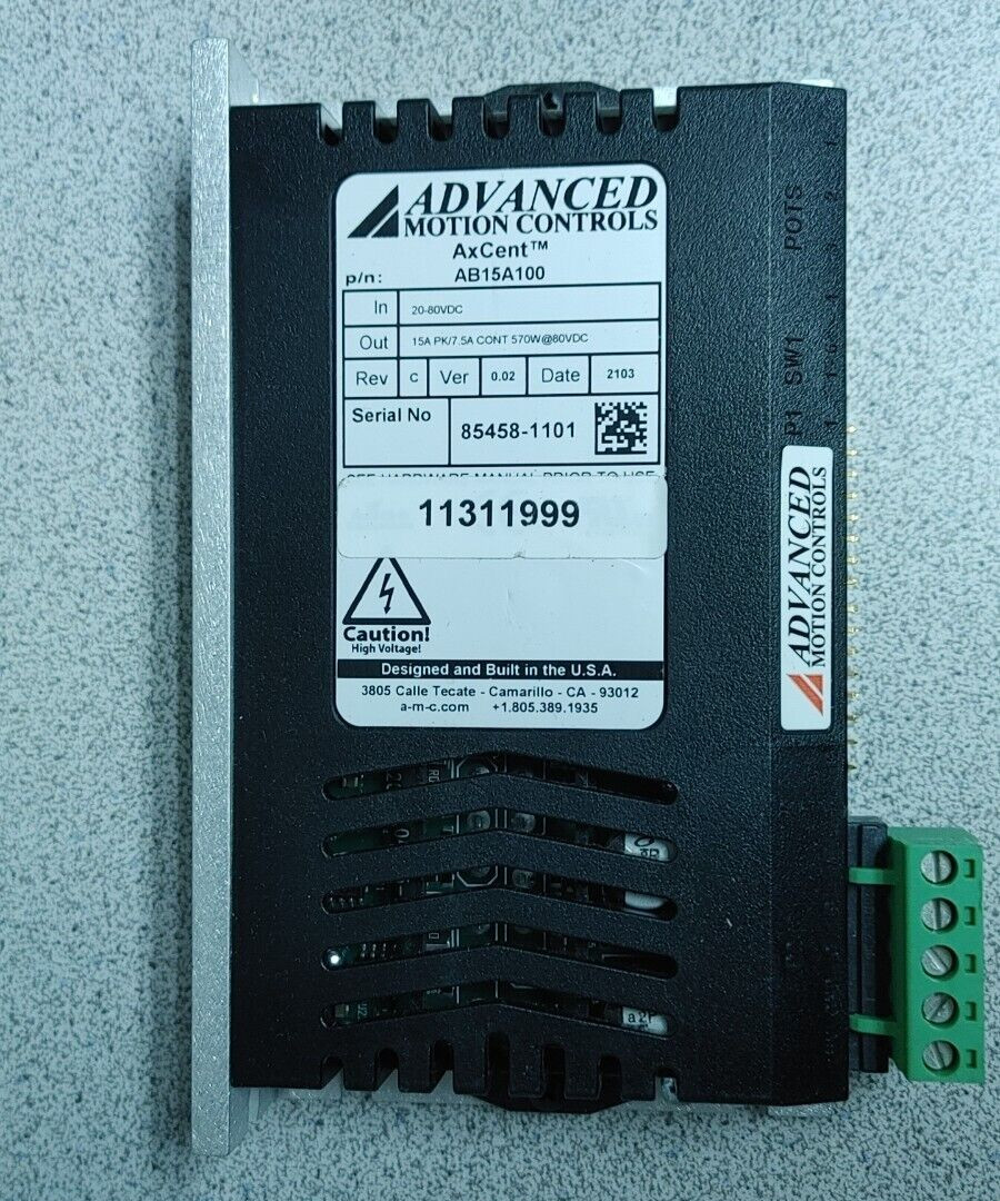 ADVANCED MOTION CONTROLS AB15A100 DC ANALOG PWM AMPLIFIER NEW!! WOW!! READ!!