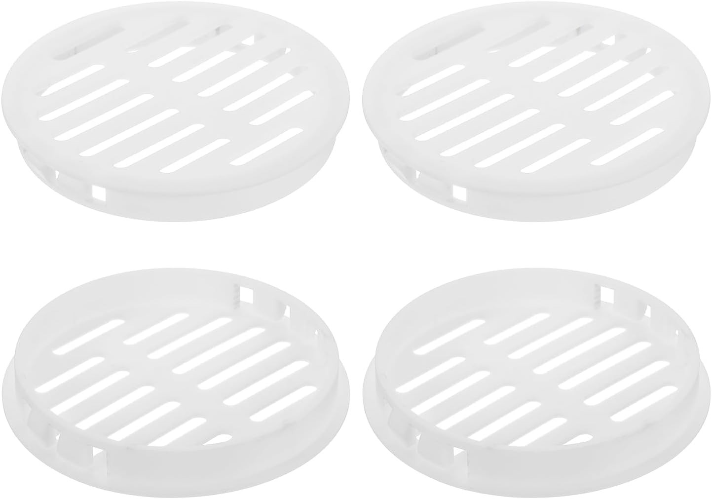 Round Soffit Vent 3 Inch, Pack of 4 80mm White Plastic Roof Attic Vent Cover