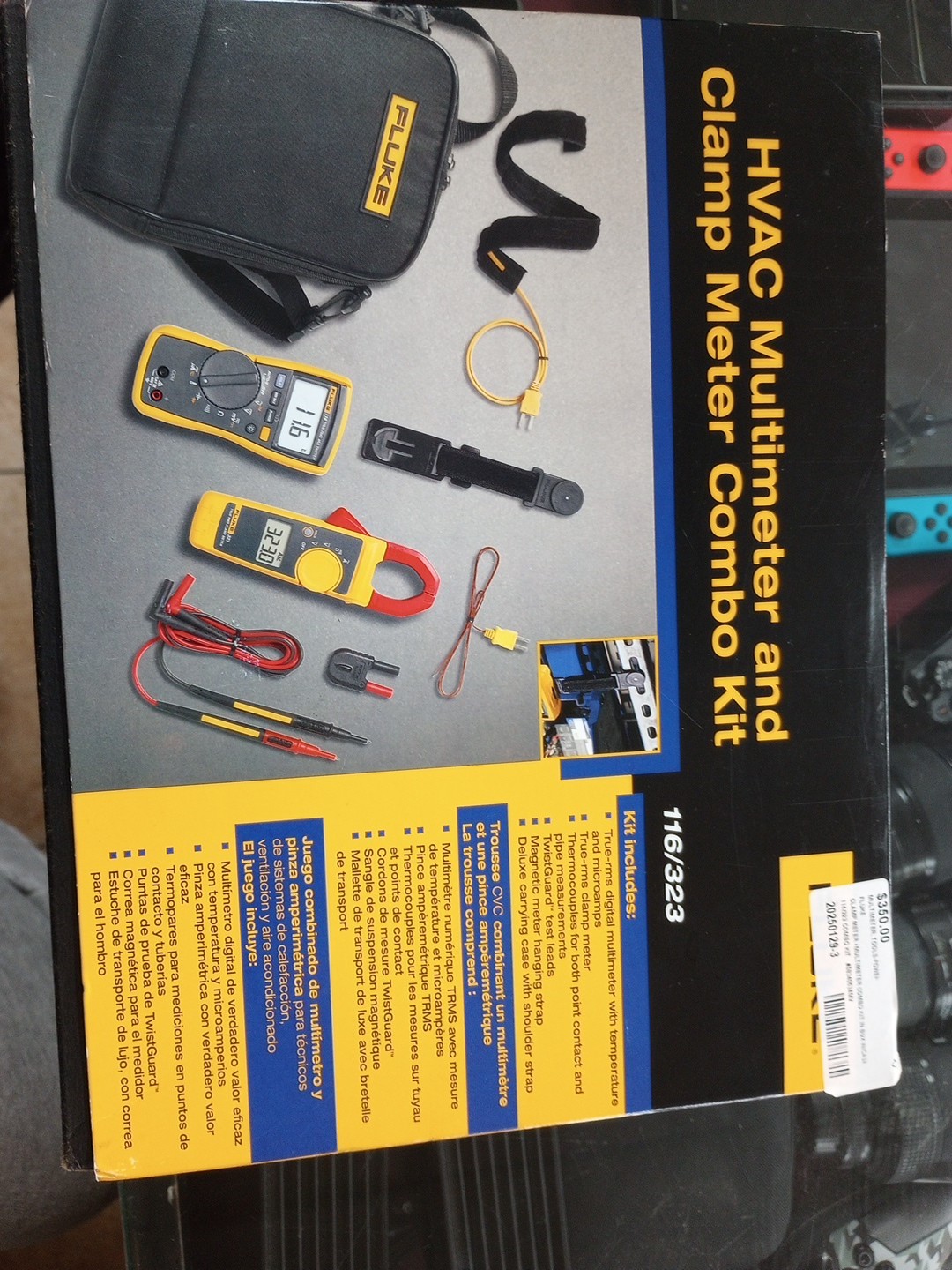 Fluke 116/323 KIT HVAC Compact Multimeter & Clamp Meter Combo Kit new in the box