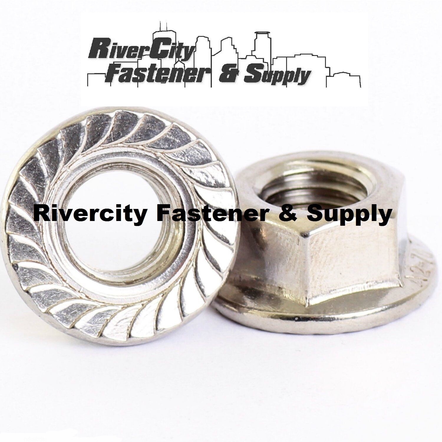 5/16-18 Stainless Hex Serrated Flange Nuts 5/16×18 Nuts 5/16 x 18 Flare Lock Nut