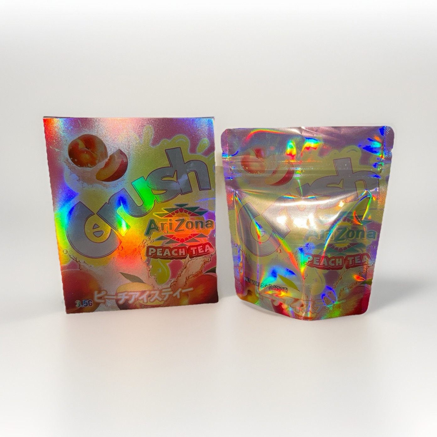 (128 sets/ 256 pcs) AriZona Crush Peach 3.5g Bag & Box combo sets