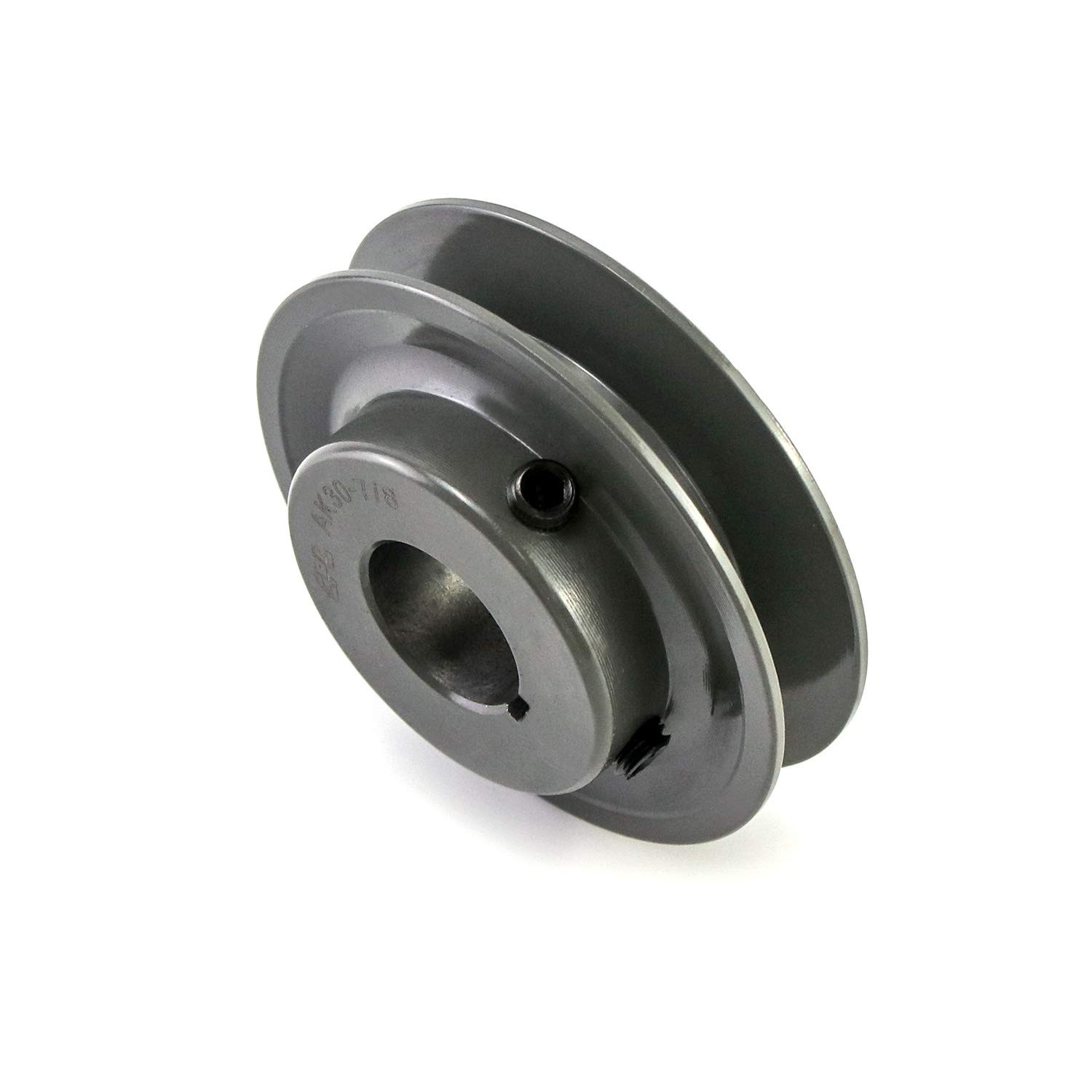 3.05” OD Single Groove V-Belt Web Sheave 7/8” Bore Cast Iron AK3078 Pulley Hubs.