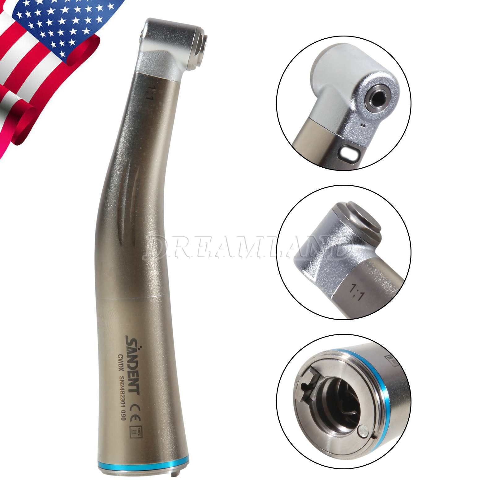 CICADA NSK TYPE Dental Brushless Electric Motor + 1:1 1:5 Handpiece Contra Angle
