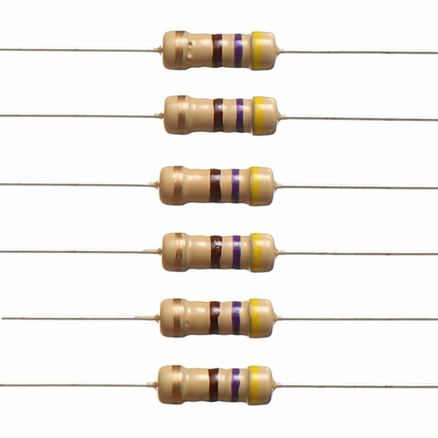 10 Pack~100PACK 470 Ohm Ω 5% Tolerance 1/4W 0.25 Watt Carbon Film Resistor