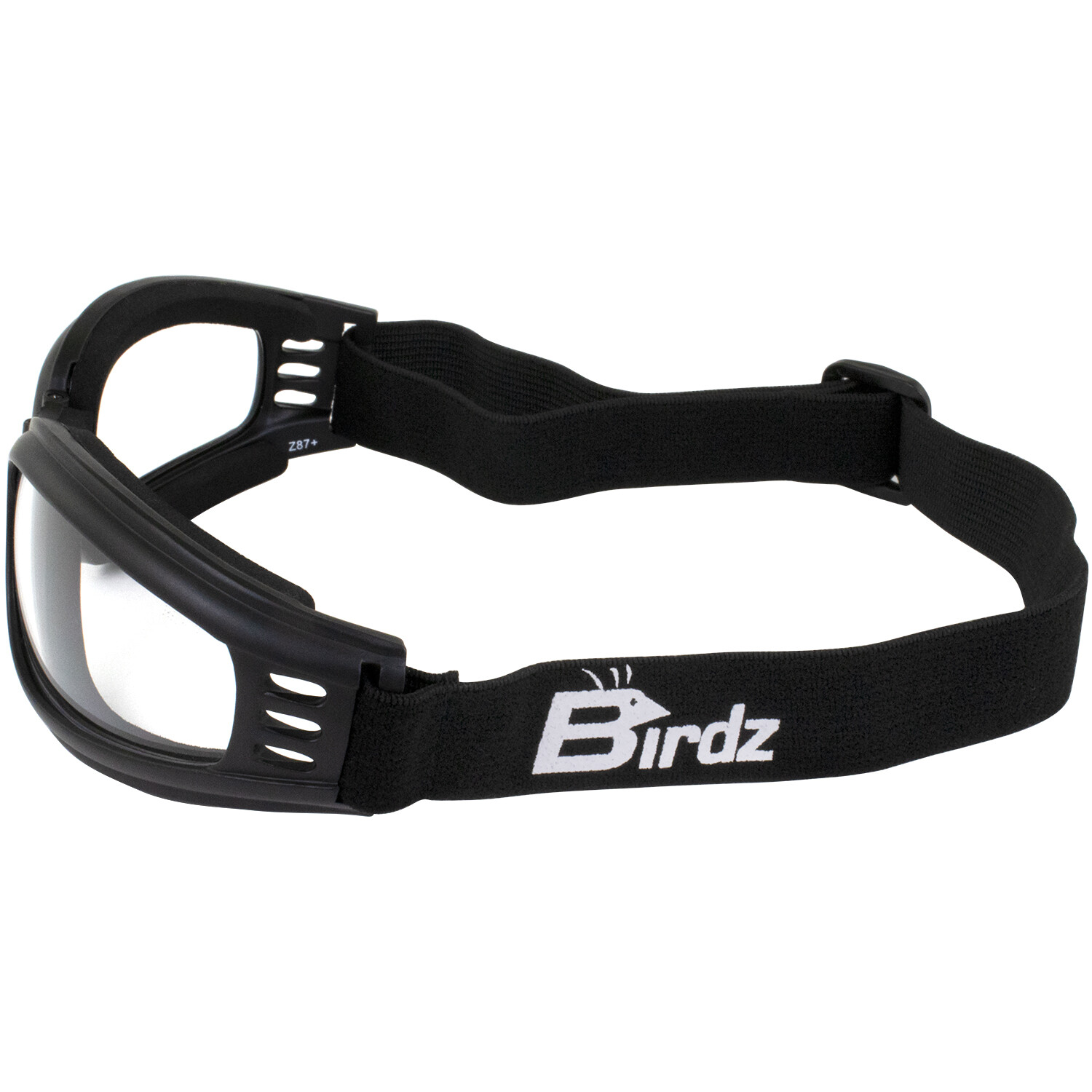3 Birdz Cardinal Black Padded Motorcycle Goggles Clear, Smoke & Yellow Lenses
