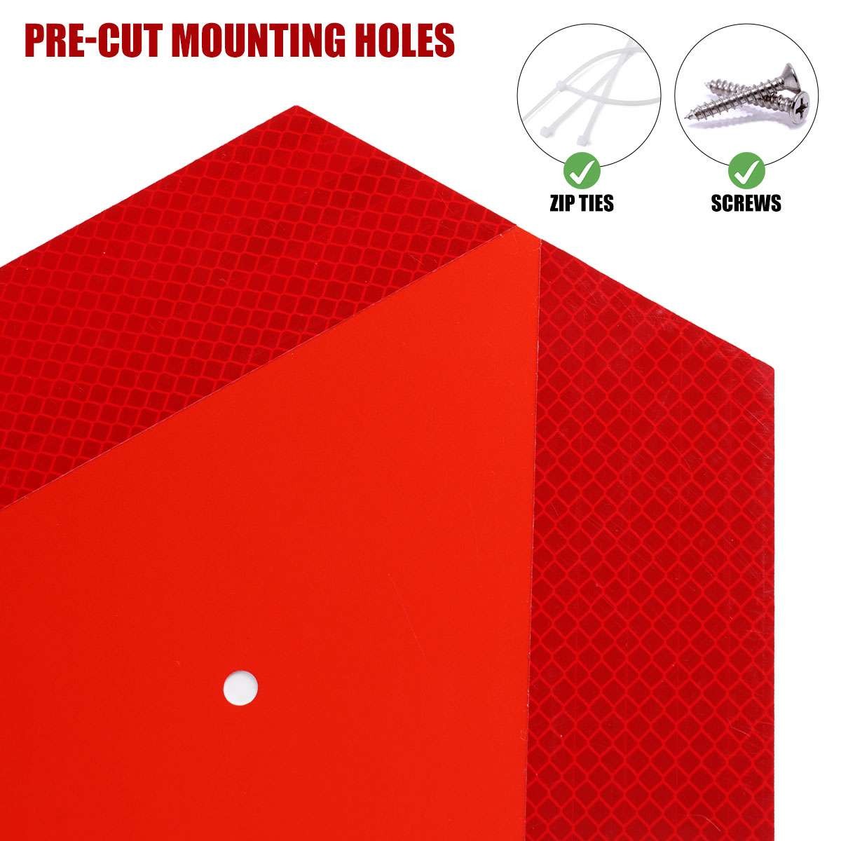 Aluminum Slow Moving Vehicle Safety Sign Slow Moving Vehicle Triangle Red Sign