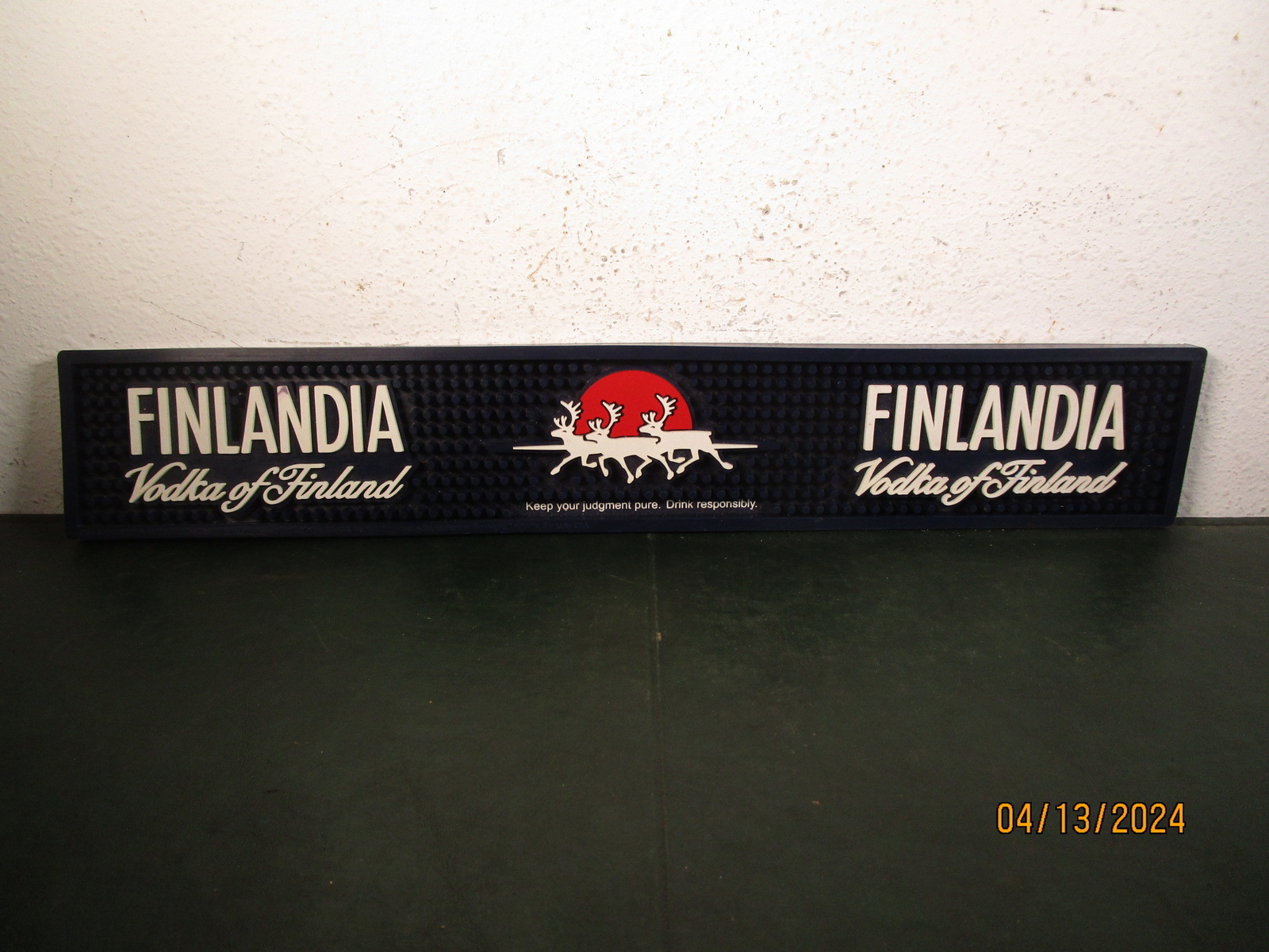 Finlandia Vodka of Finland Bar Mat 20-1/2″ x 3-1/4″
