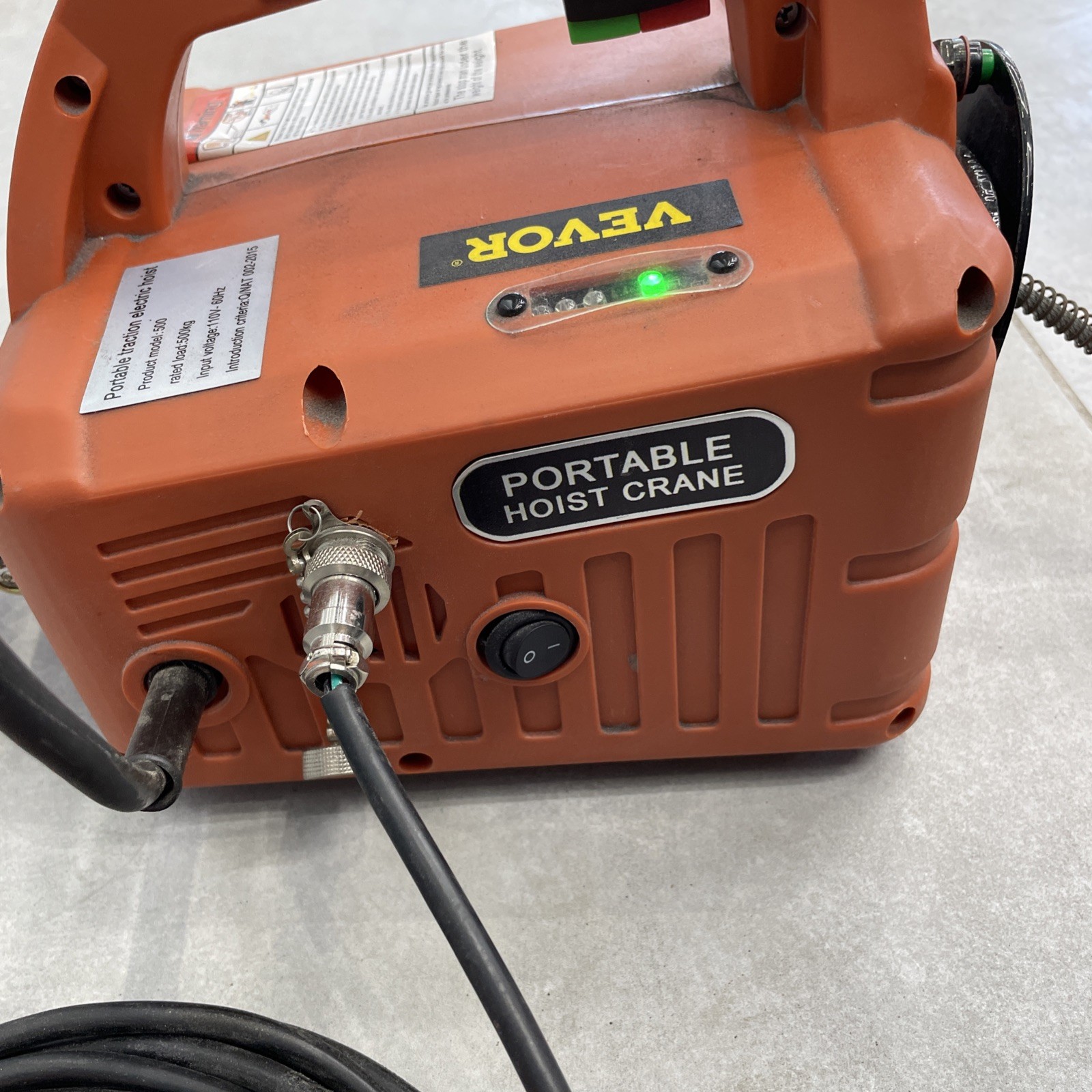 VEVOR Electric Hoist Winch Portable Hoist Crane 1100lbs w/ Wired Controller