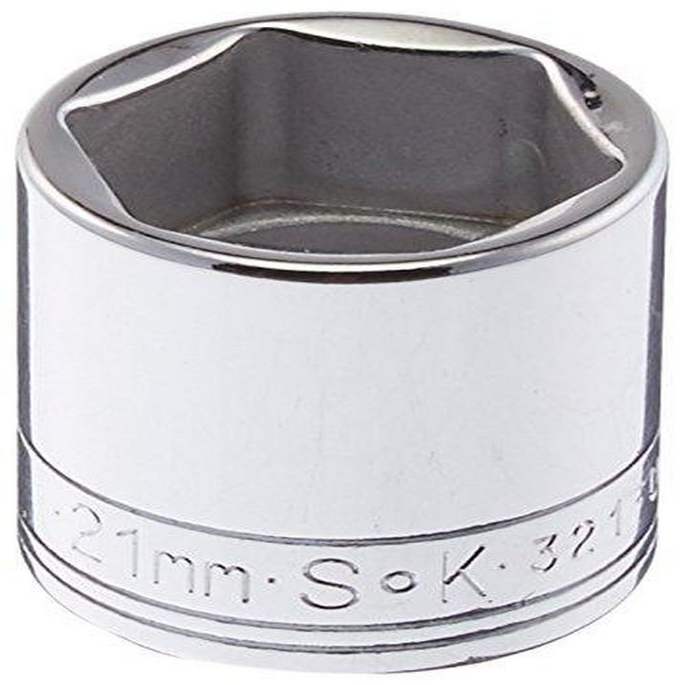 SK Tools USA 3/8″ Drive, 6 Point, Shallow, Metric Chrome One Size,