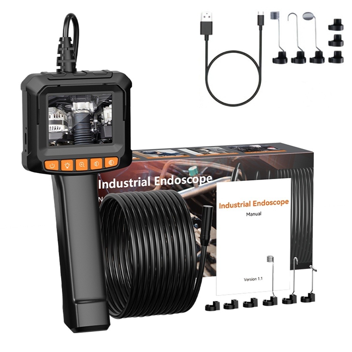 Endoscope Borescope Camera with Light, 16.5ft Waterproof Snake Inspection Camera