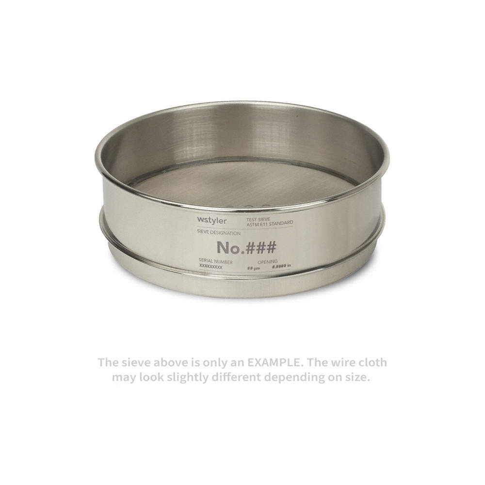 ADVANTECH 35SS8F Sieve, #35, S/S, 8 In, Full Ht 8N778