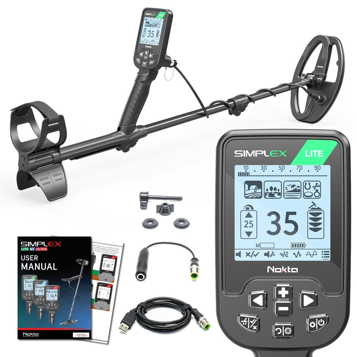 Nokta Simplex LITE «Next Generation» Waterproof Metal Detector – 3 Year Warranty