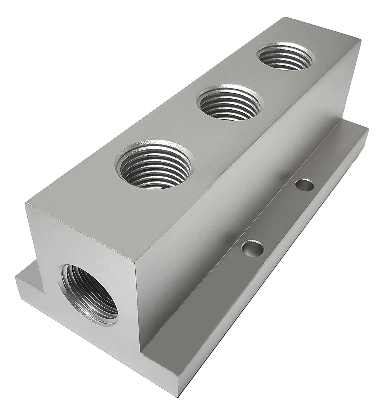 3 Way 5 Port Pneumatic Manifold Air Distribution Block Aluminum G1/4 Inch