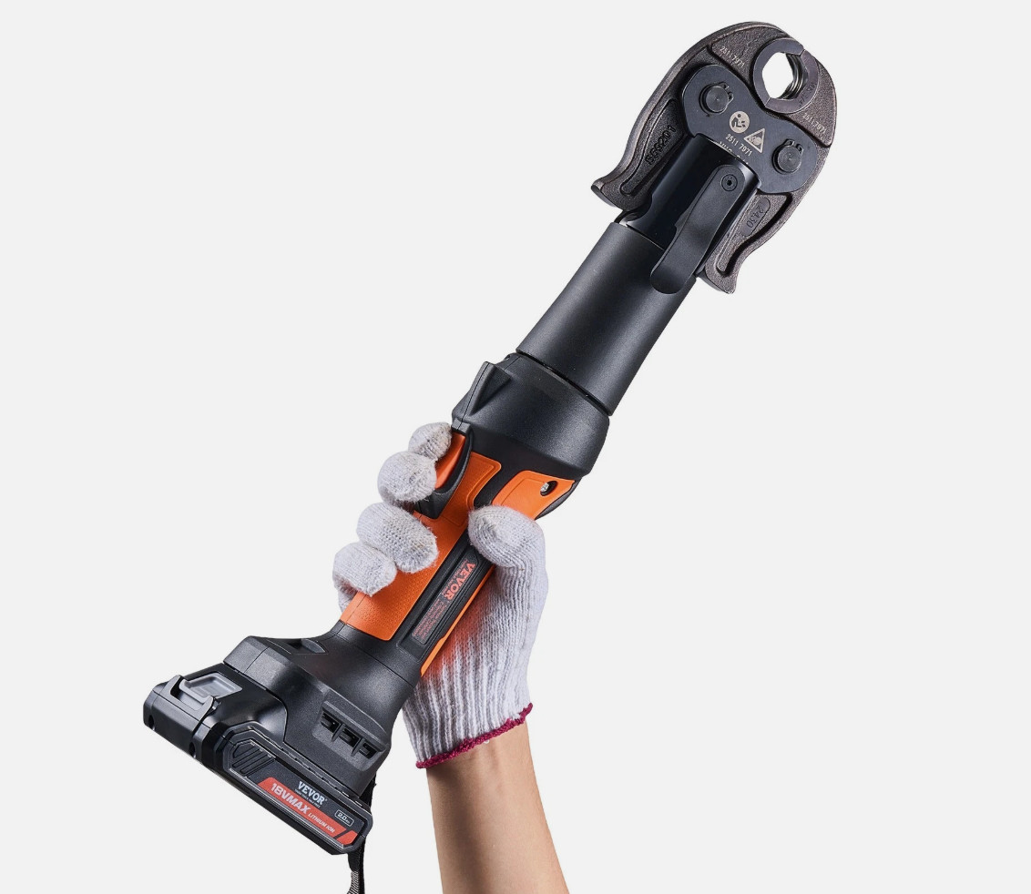 VEVOR Press Tool 18V Electric Pipe Crimping Tool for 1/2″ 3/4″ 1″ Copper Pipes