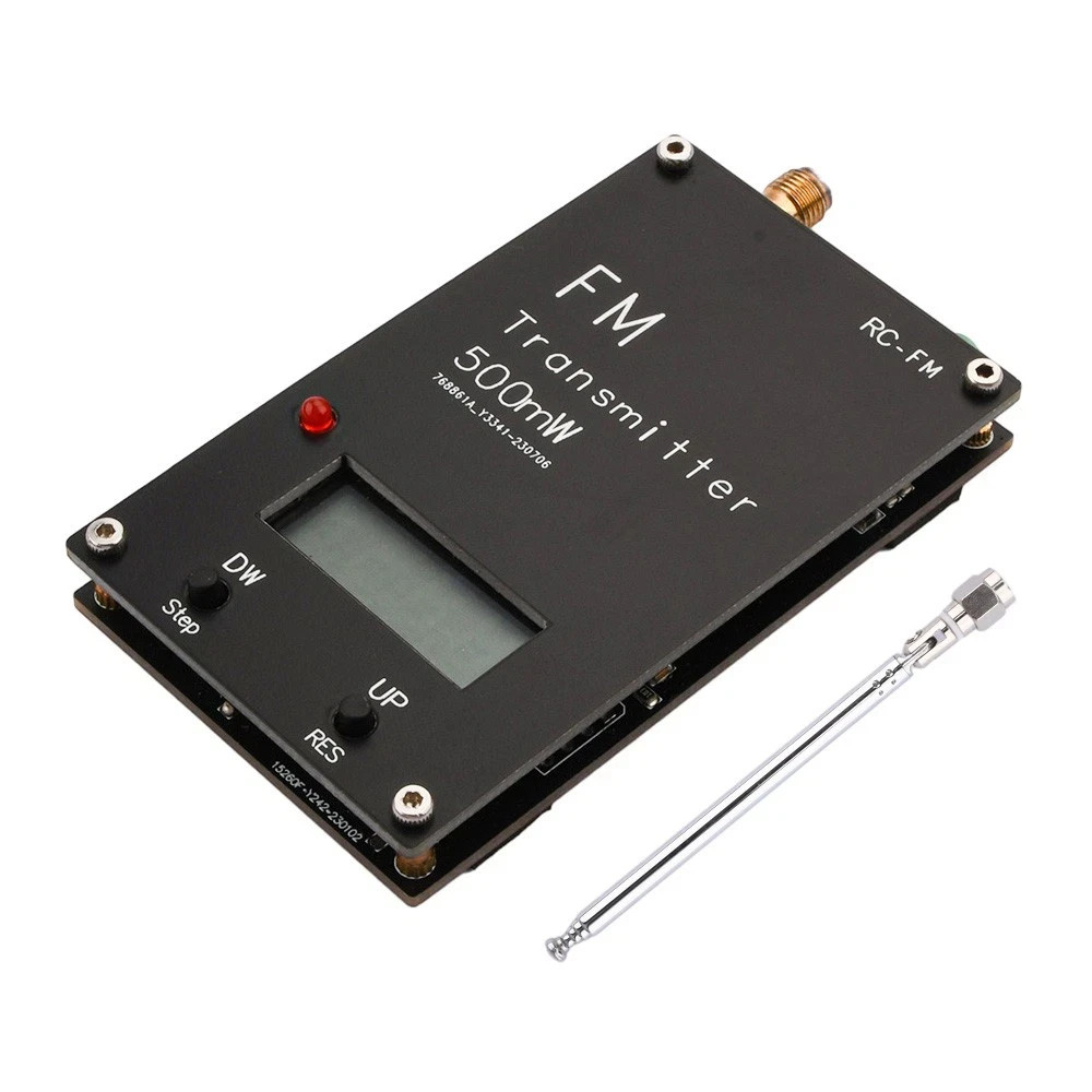 2000M 500mW FM Transmitter Frequency LCD Display Stereo 76-108MHz for FM Radio