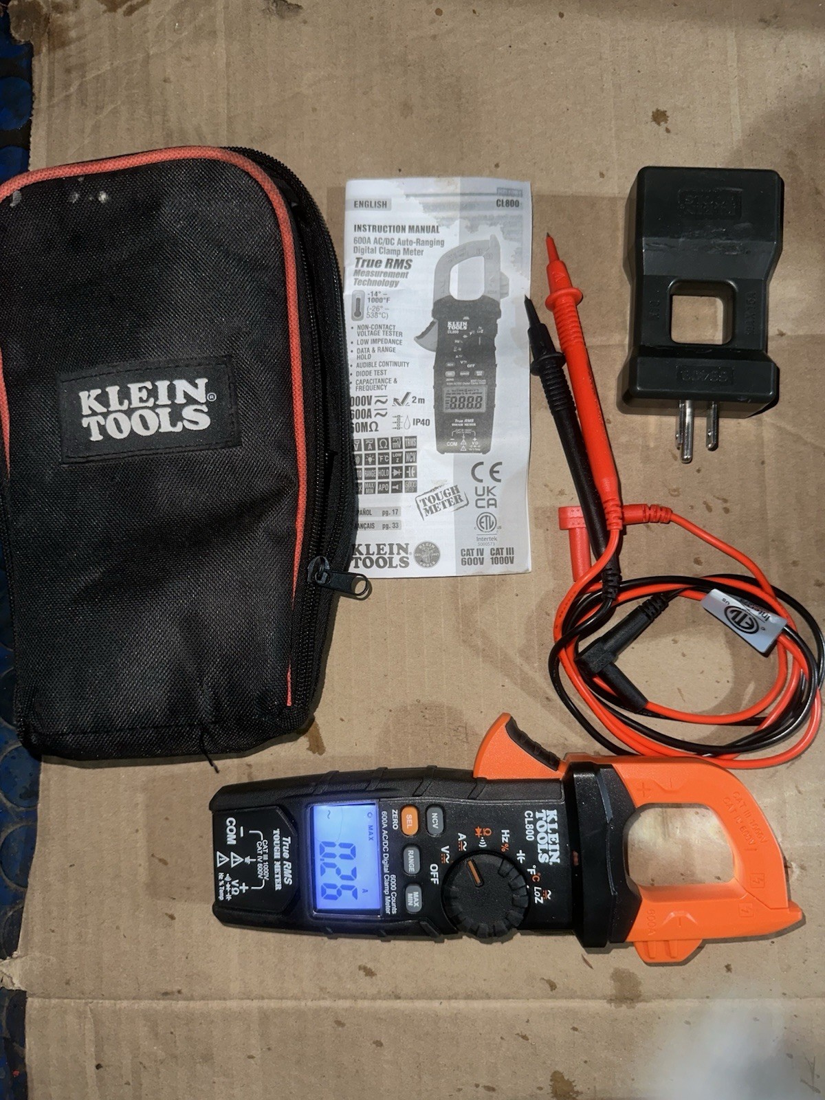 Klein Tools CL800 AC/DC True RMS Auto-Ranging Digital Clamp Meter