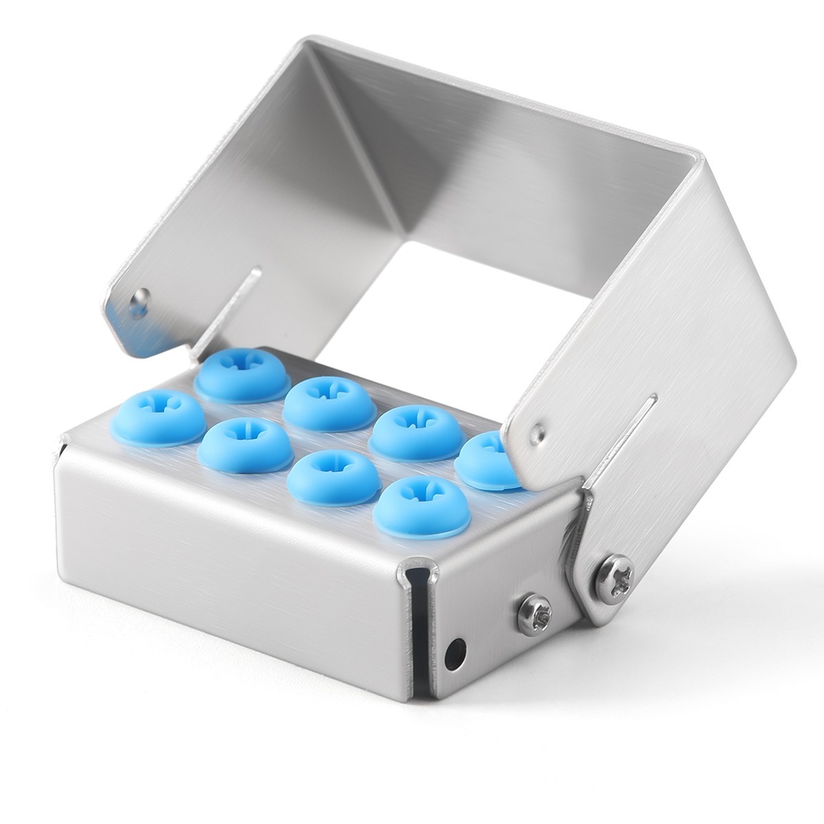 8 Hole Dental Bur Block Holder Stand Burs Sterilizer Case For FG /CA Burs AZDENT