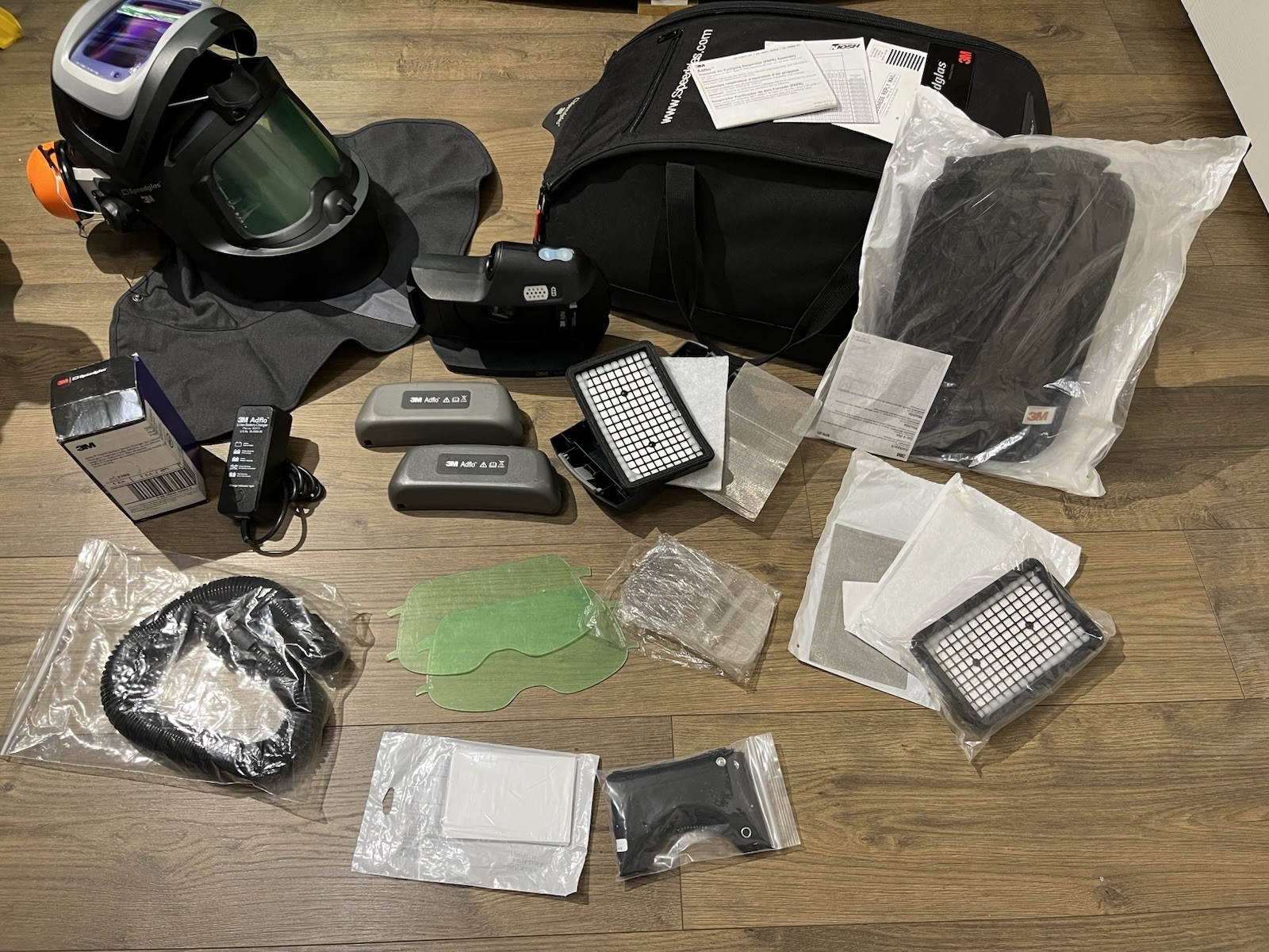 3M Speedglas 9100 MP Weld Helmet w/ 9100XX Auto Darkening Filter & Adflo PAPR