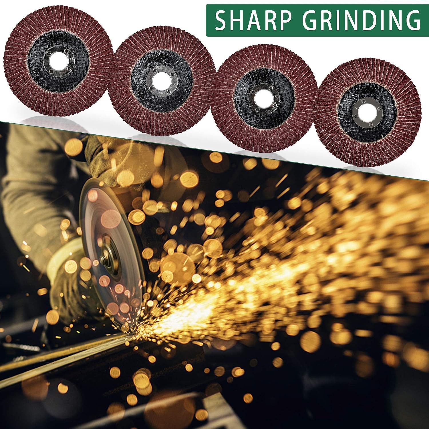 71878 4 Inch Flap Discs 20 PCS 40 Grit Sanding Pad 5/8 Inch Arbor