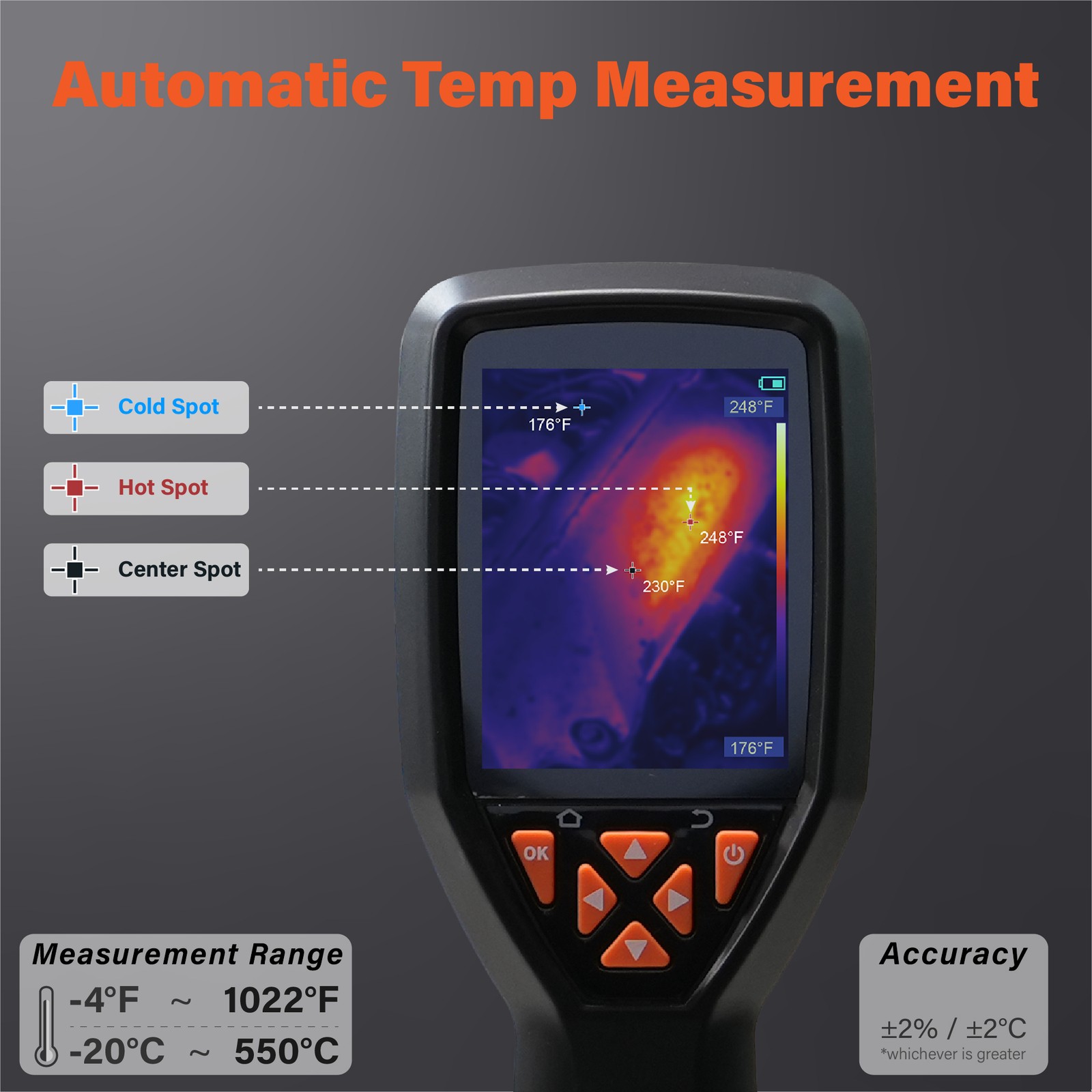 ANXTECH Infrared Thermal Imaging Camera Thermal Imager Handheld TISR 320×240