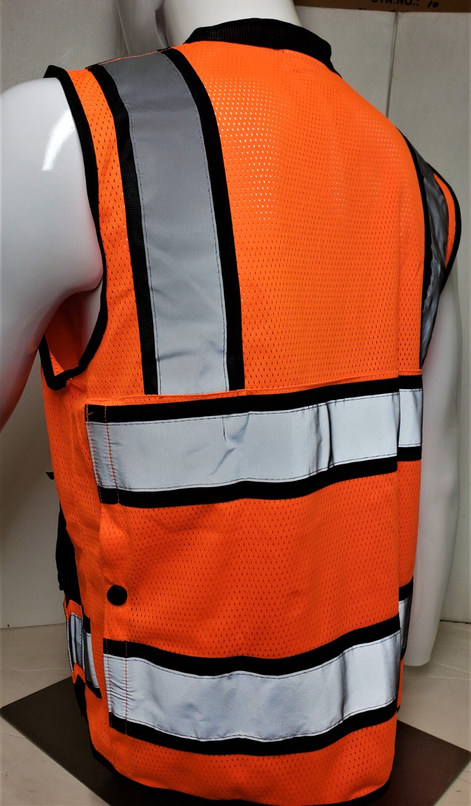 FX HIGH VISIBILITY Surveyor Two Tones Orange Safety Vest Mesh front & back