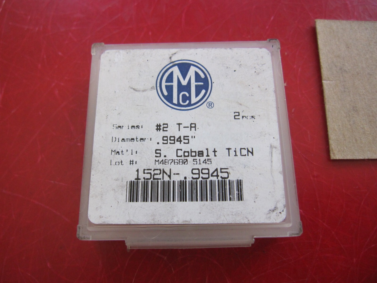 (1 box of 2) .9945″ AMEC series #2 T-A 152N-9945 S. Cobalt TiCN drill inserts