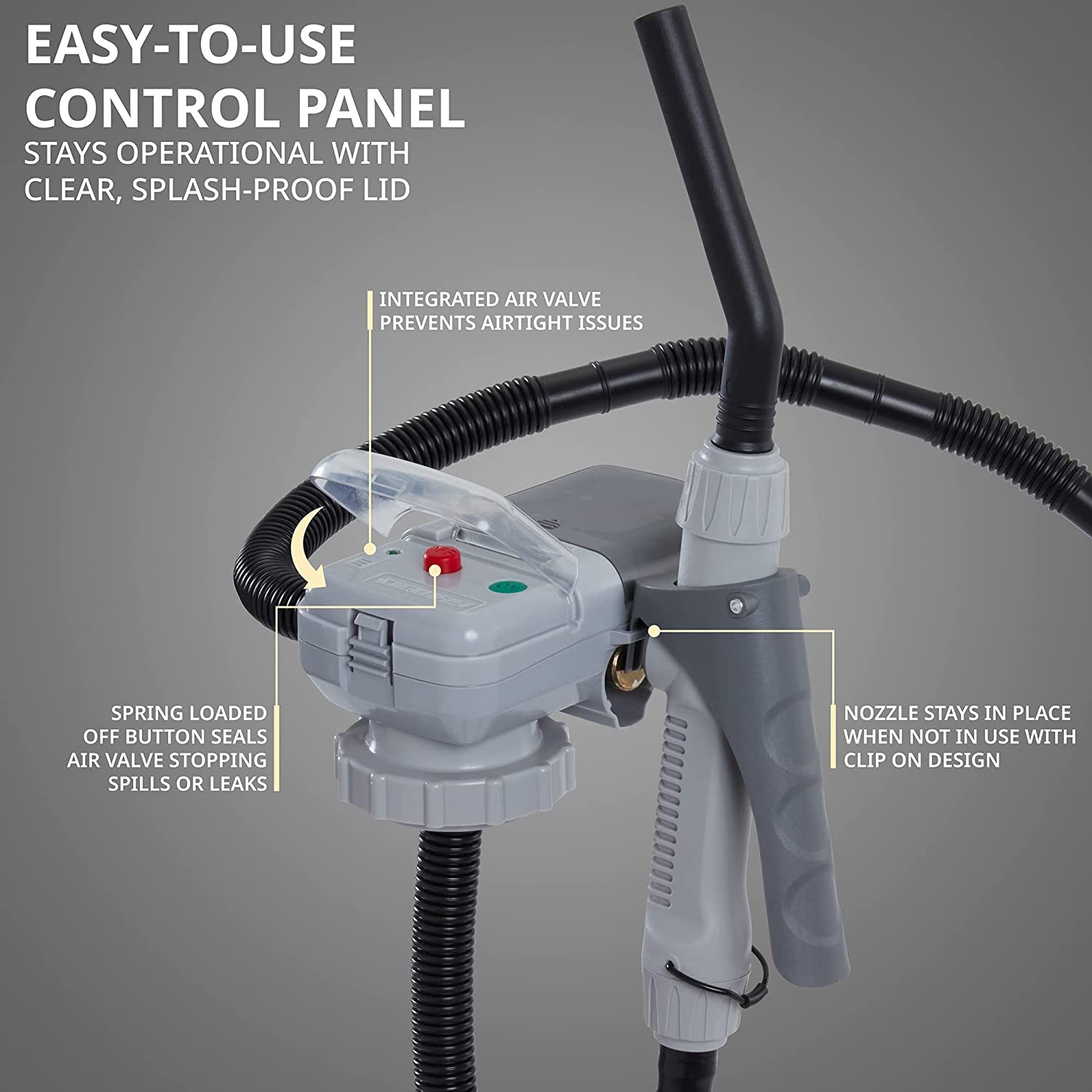 Deway Automatic Fuel Transfer Pump with Nozzle for Quick Flow Control & Stop