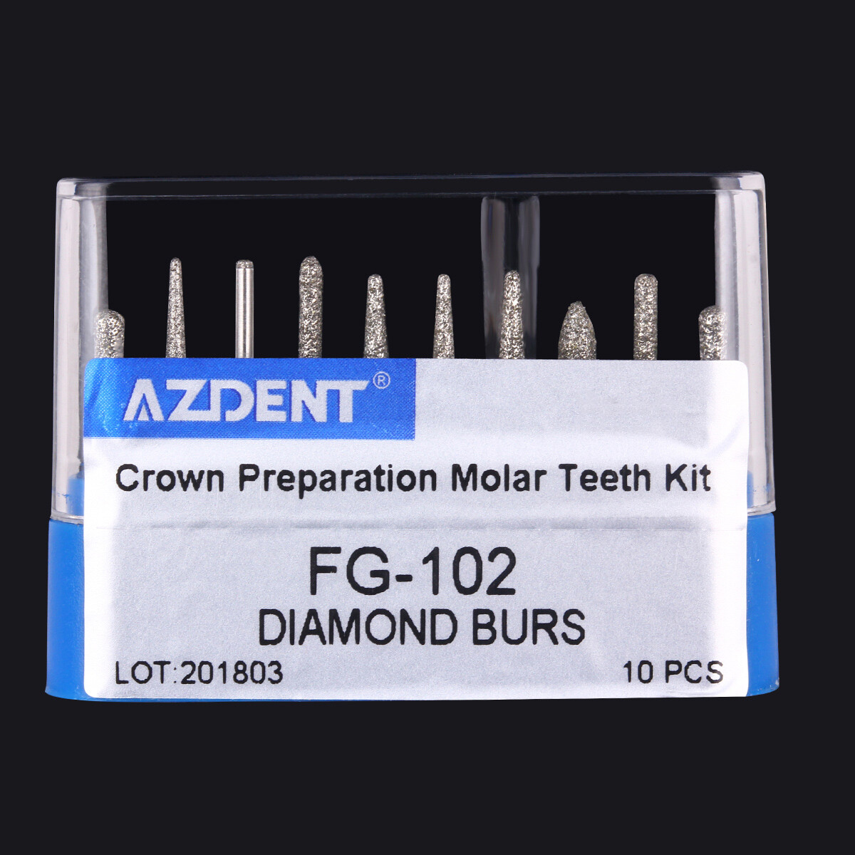 30Boxes Dental Diamond Burs For Crown and Bridge Preparation Molar Teeth FG-102