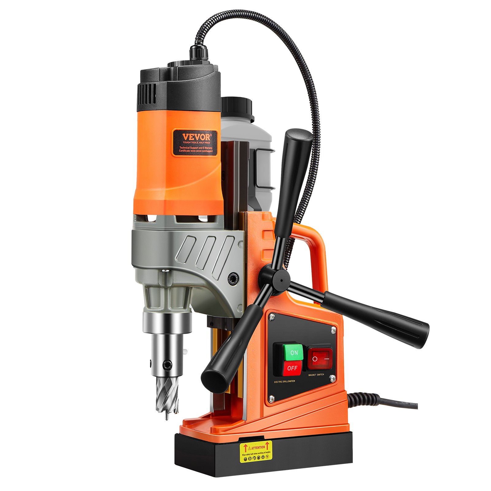 Magnetic Drill 1450W 2810 lbf Mag Drill Press 1.6 in Boring Diameter 11 Bits