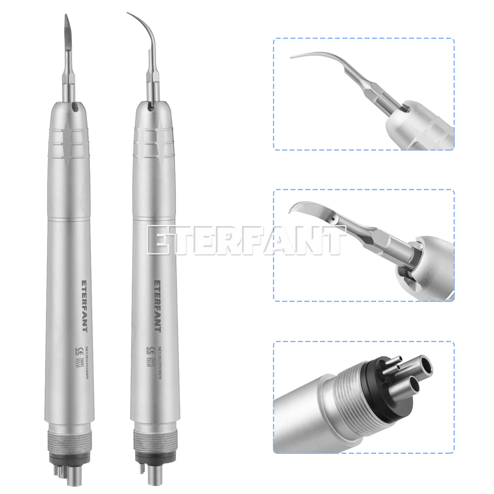 ENTERFANT Dental Ultrasonic Air Perio Scaler Handpiece Hygienist 4H 3Tips G1,2,4