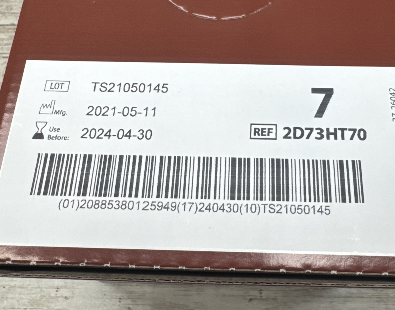 Protexis PI Orthopaedic Surgical Glove Cardinal *1 CASE* Size: 7 *See Date*