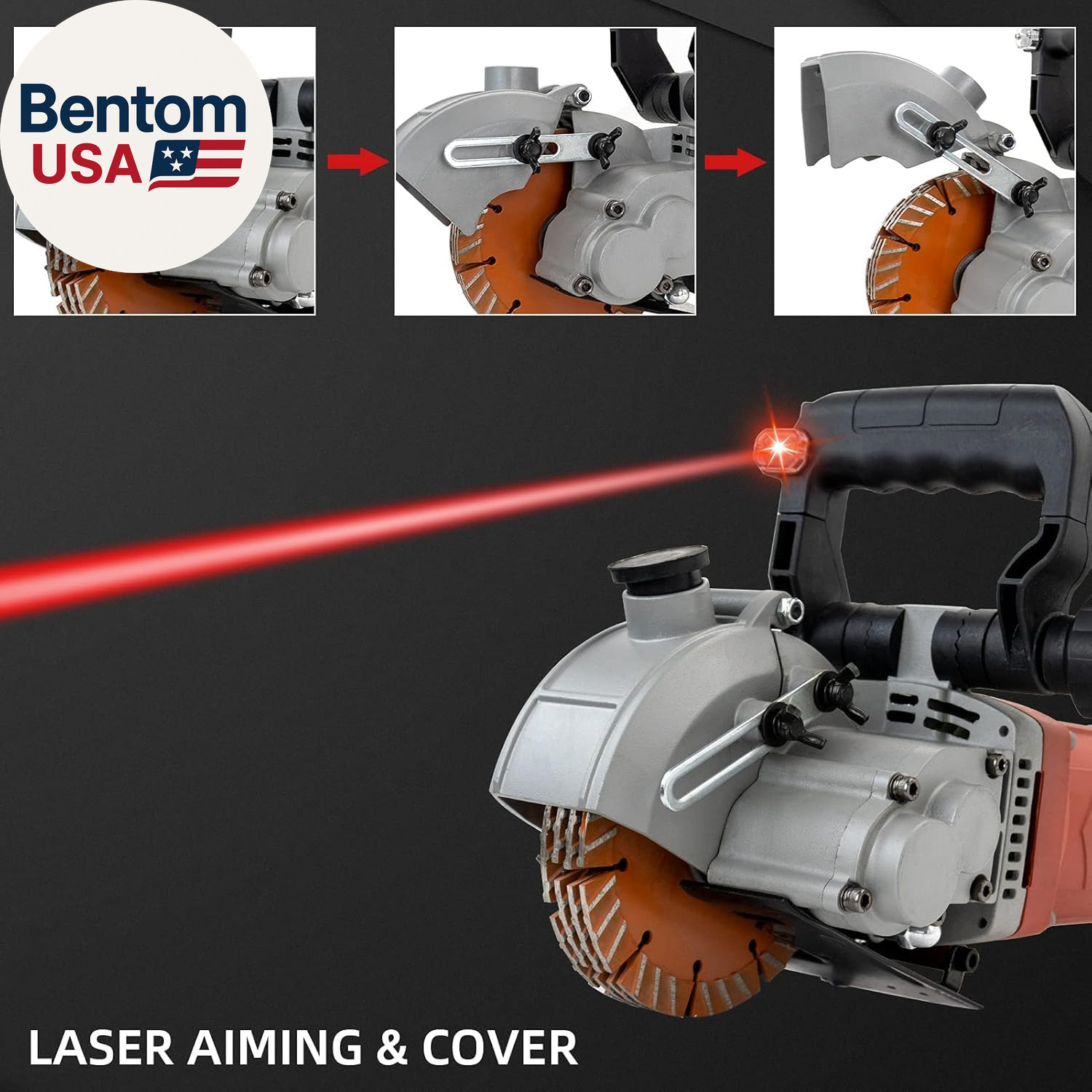 110V Electric Wall Chaser Groove Cutting Machine with Laser Guide Dust-Resistant