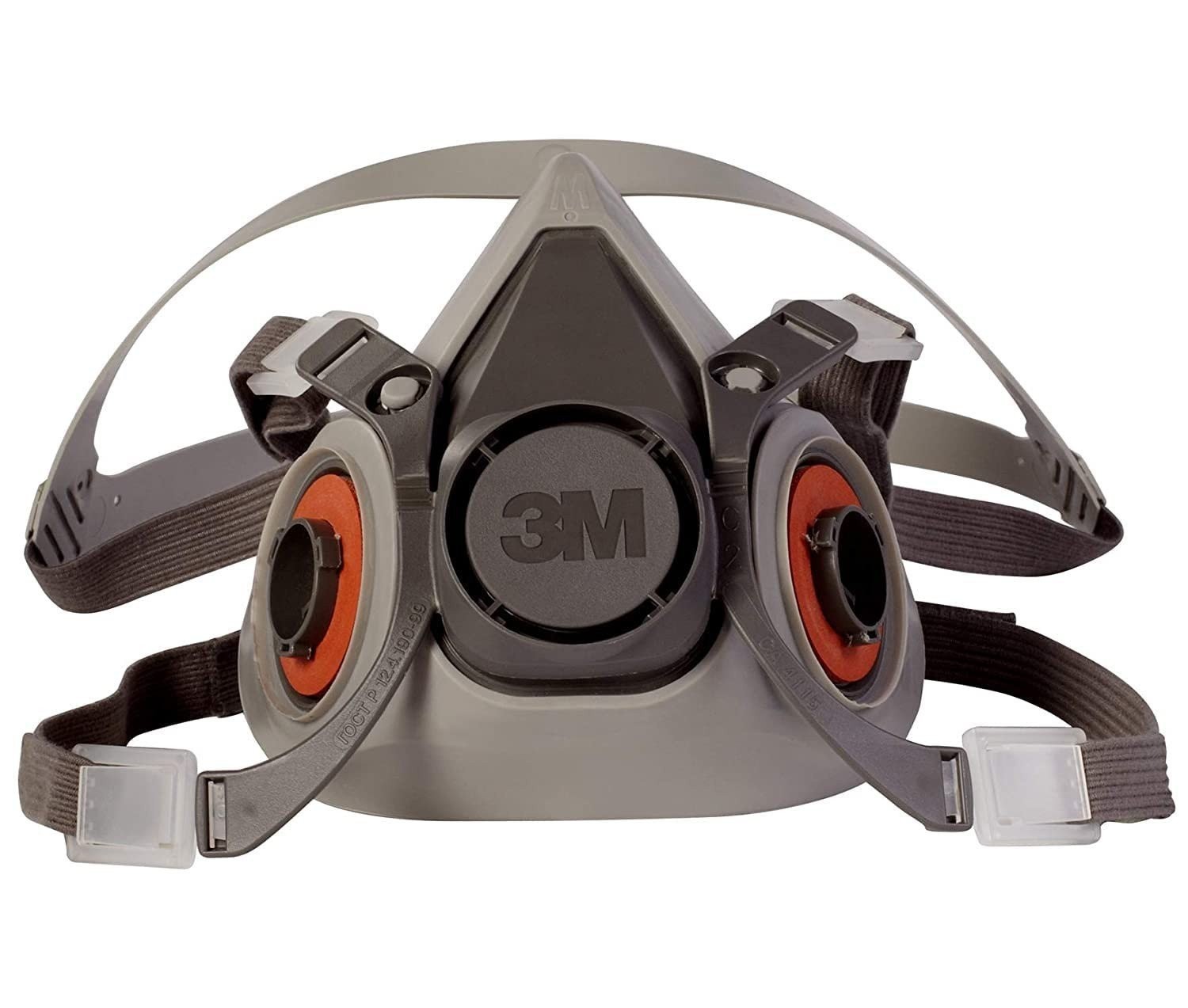 3M 6200 Half Facepiece Reusable Respirator, NIOSH, Bayonet, 4-Point, Medium