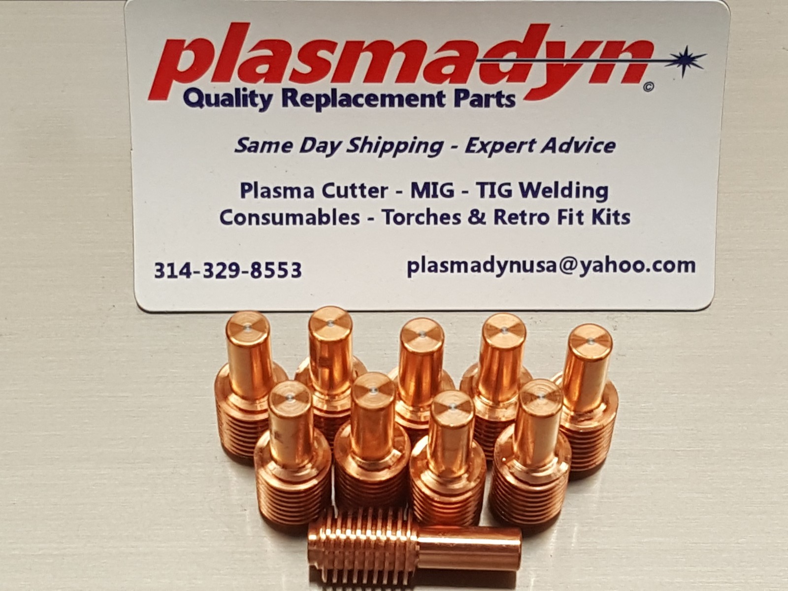 10 x 220669 – 45AElectrodes US Mfg PlasmaDyn – SKIP THE KNOCKOFF JUNK